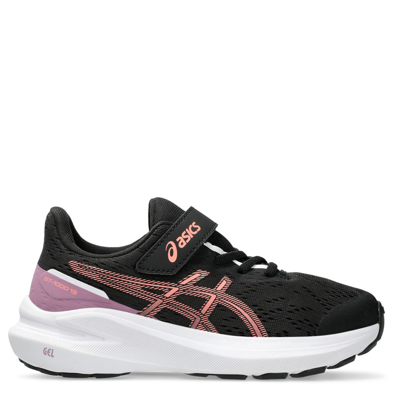 ASICS GT-1000 13 PS (1014A344-006)ΠΑΙΔΙΚΑ ΠΑΠΟΥΤΣΙΑ Black/Sun Coral