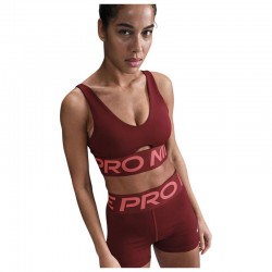 Nike Pro Indy Plunge Support Padded Sports Bra (HF7324-619)ΓΥΝΑΙΚΕΙΟ ΜΠΟΥΣΤΑΚΙ Dark Team Red/Magic Ember/White