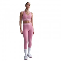 Nike Pro Sculpt (FV7382-699)Γυναικείο ψηλόμεσο κολάν με κανονικό μήκος Elemental Pink/Λευκό