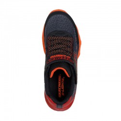 SKECHERS S Light: Vortex 2.0 - Quantroid (400604L-BKRD)ΠΑΙΔΙΚΑ ΠΑΠΟΥΤΣΙΑ ΦΩΤΙΖΟΜΕΝΑ Μαυρο/ Πορτοκαλι/Κοκκινο